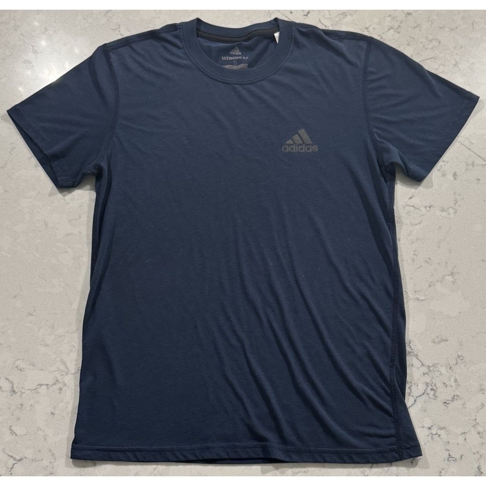 Adidas Ultimate 2.0 T-Shirt Mens Small Navy Blue Short Sleeve Performance Tee
